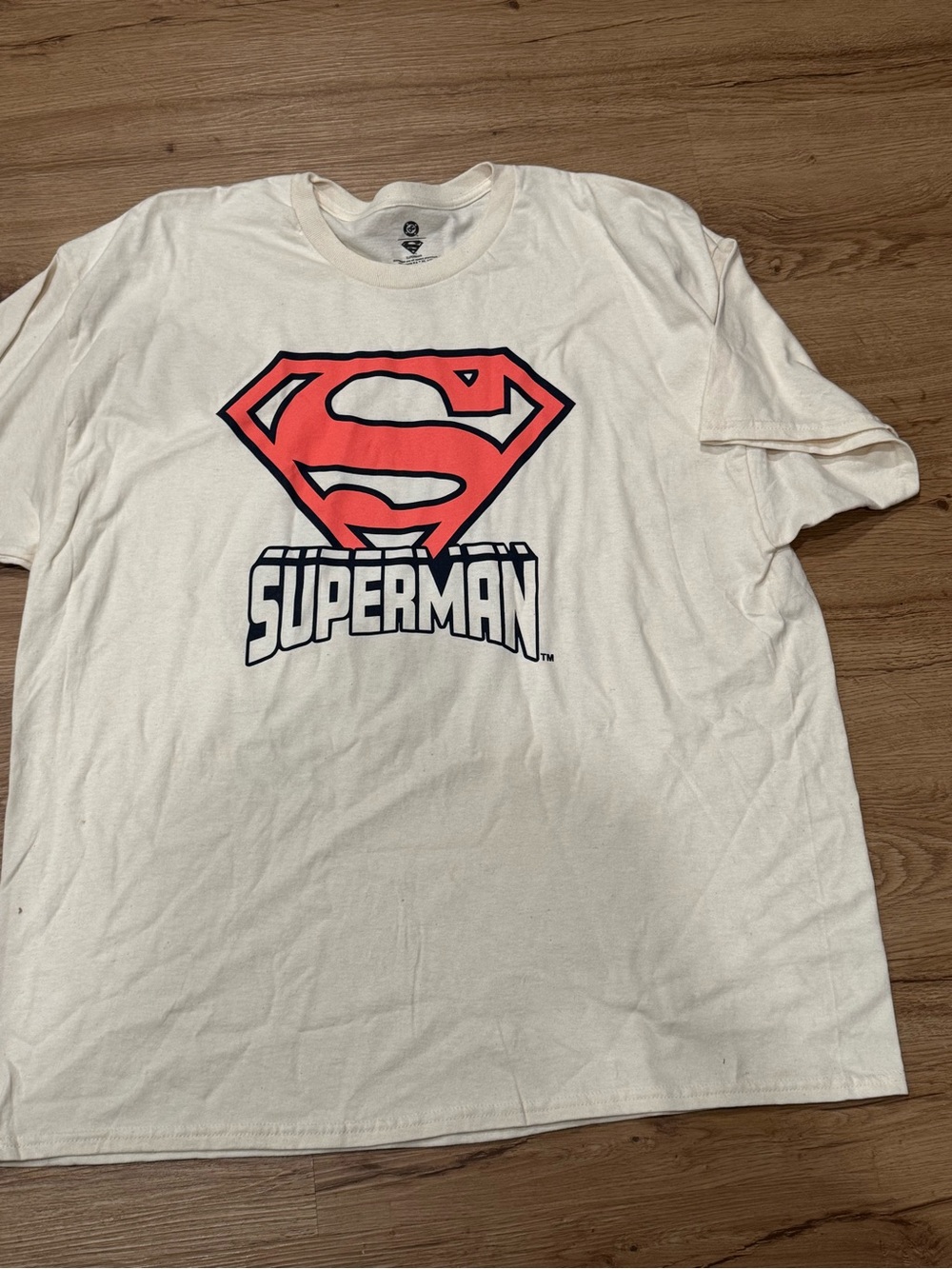 DC Comics Superman Logo Tee - White with Red and Black